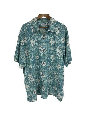 Tommy Bahama Men's IslandZone Hawaiian Floral Print Short Sleeve Shirt Size XXL